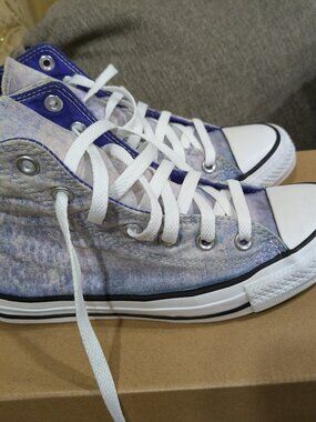 Converse All Star High Top Color Purpulish Galaxy Low-top Size 7